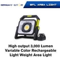thumbnail image 4 of Bright Star 120-89000 3000 Lumens Up To 56 Hour Run Time BFL Area Light, 4 of 4
