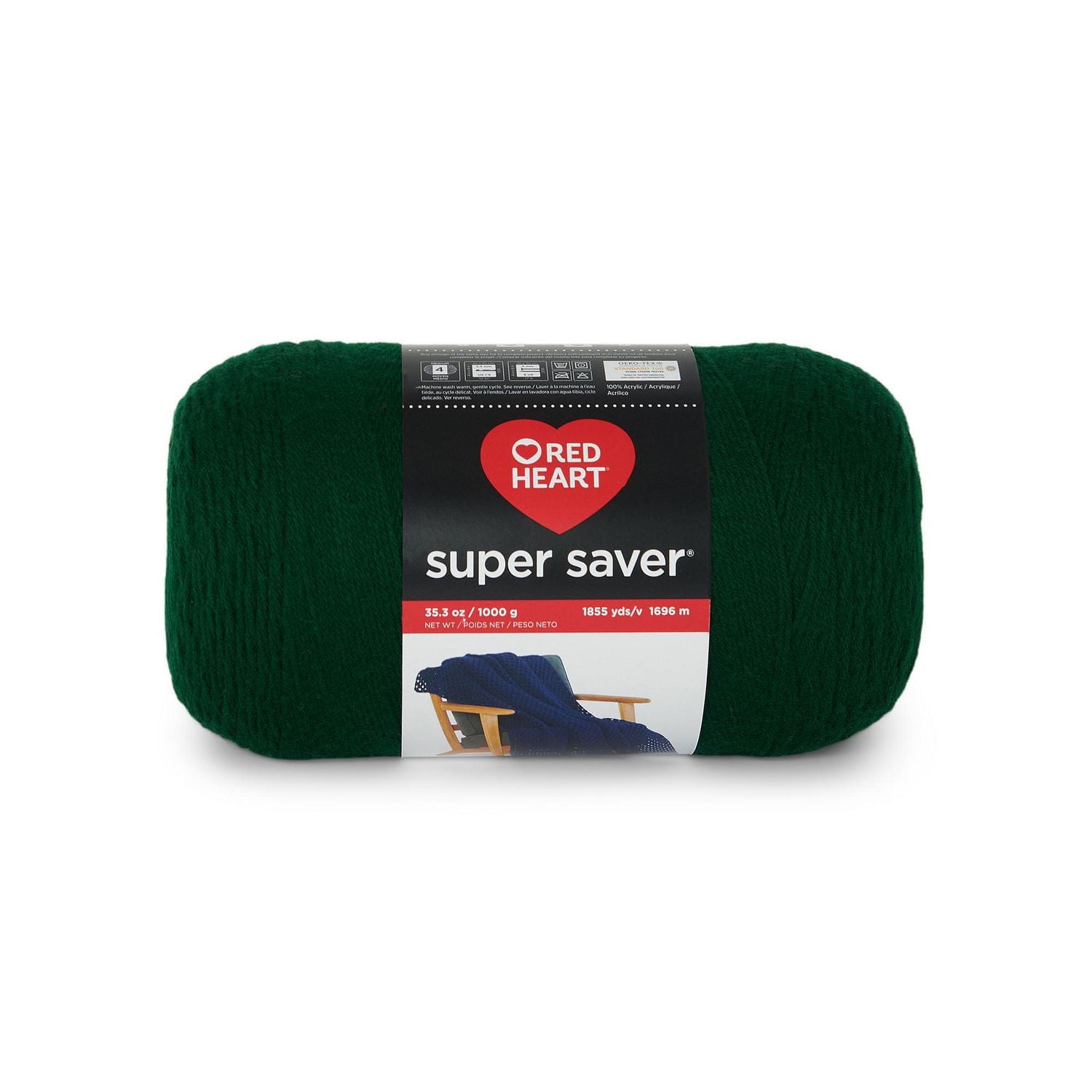 Red Heart® Super Saver®1000G Yarn, Acrylic #4 Medium, 35.3 oz/1000g, 1855 Yards