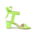 thumbnail image 4 of BLISSFUL STEP Women's Shoes Slingback Back Ankle Open Toe Tie Block Heels Sandals Lime 7.5, 4 of 8