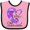 Pink and Black, variant on Inktastic Care, Support, Cure- Alzheimers Awareness Boys or Girls Baby Bib