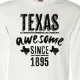 thumbnail image 4 of Inktastic Texas Awesome Since 1895 Long Sleeve T-Shirt, 4 of 5