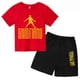thumbnail image 3 of Conjunto de camiseta y pantalones cortos con estampado de estrellas CR7 de algodón para niños y niñas de 3 a 13 años en edad preescolar, ropa informal para niños Sunshine, 3 of 5
