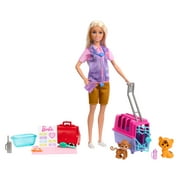 Barbie Careers Animal Rescue & Recovery Playset with Blonde Doll, 2 Animal Figures & Accessories