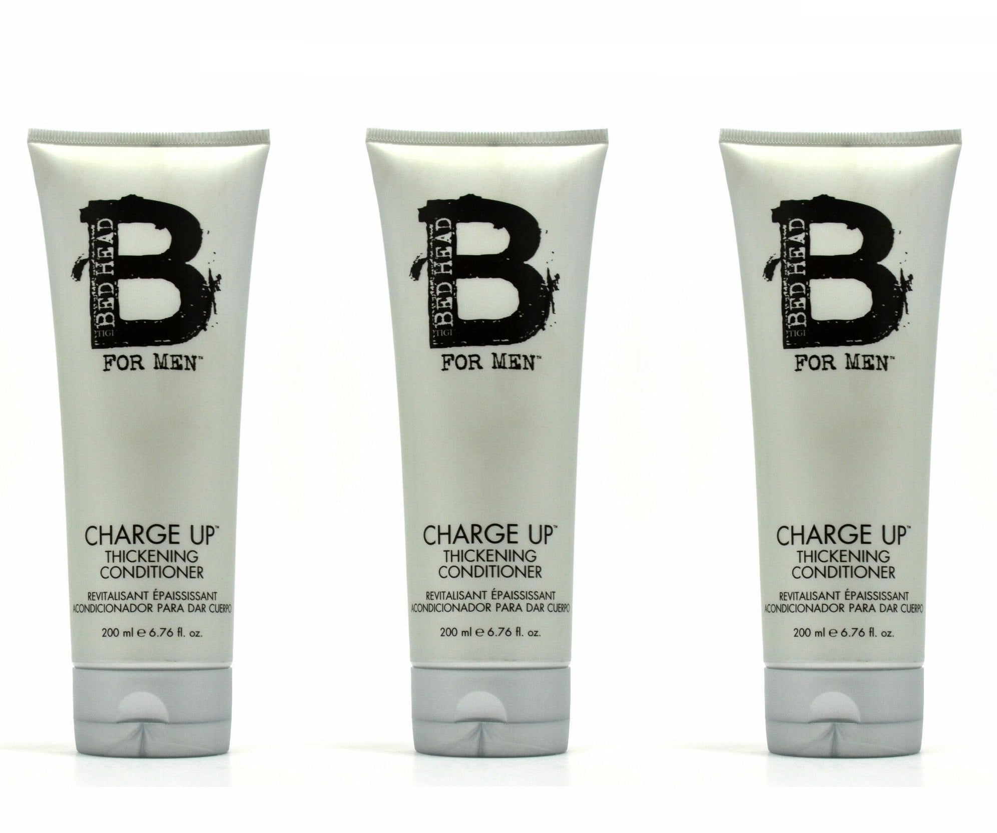 Bed Head for Men by TIGI Charge Up Thickening Conditioner 6.76oz (Pack of 3)