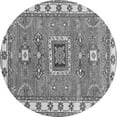 thumbnail image 1 of Ahgly Company Indoor Round Geometric Gray Traditional Area Rugs, 6' Round, 1 of 1