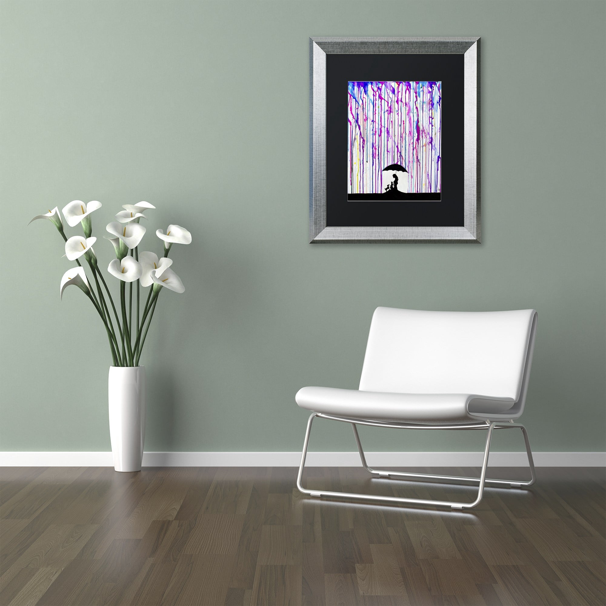 Trademark Fine Art 'Cradle' Canvas Art by Marc Allante, Black Matte, Silver Frame
