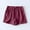 Wine, variant on Women Casual Cotton Linen Shorts Elastic High Waisted Drawstring Wide Leg Short Summer Beach Shorts with Pocket