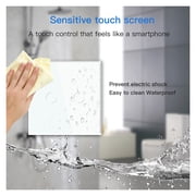 1/2/3Gang Touch Light Switches Glass Panel Wall Touch Screen Switch White Home Led Power Switches Blue Backlight ,Easy to Installation