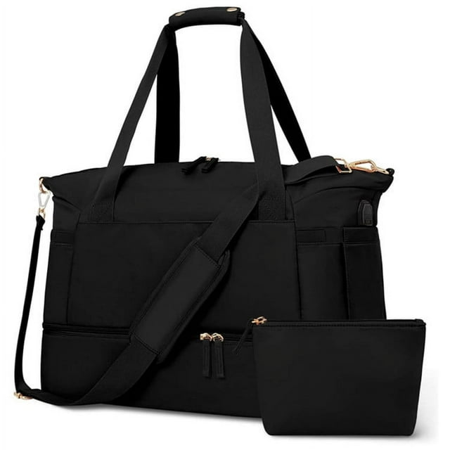 Sac de Sport pour Femmes, Gris, Sac de Sport avec Port de Charge USB