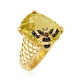 thumbnail image 5 of Ross-Simons 8.75 Carat Lemon Quartz Bee Ring With Multi-Gemstone Accents in 18kt Gold Over Sterling, Women's, Adult, 5 of 5