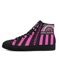 thumbnail image 3 of Breast Cancer Awareness In October We Wear Pink High Top Canvas Shoes Sneakers Black Size 13, 3 of 7