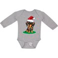 thumbnail image 3 of Inktastic Christmas Dachshund Dog Santa Boys or Girls Long Sleeve Baby Bodysuit, 3 of 5