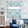thumbnail image 2 of Teal Starfish Kitchen Curtains Valances and Tiers Set of 3 Summer Shell Coral Tier Curtains and Valance with Rod Pocket for Small Windows, 27.5"x36", 2 of 9