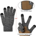 thumbnail image 3 of Loritta 3 Pcs Beanie Hat Long Scarf No-Slip Touch Screen Gloves for Men Women , Gary, 3 of 8