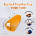 thumbnail image 2 of BuySphere Yoga Bolster Pillow for Restorative Yoga Meditation Bolster 100% Cotton Cylindrical Meditation Cushion Firm Yoga Cushion Bolster Washable Cover Body Pillow for Balance Support Asana Poses, 2 of 16