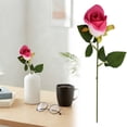 thumbnail image 4 of Fake Roses, Artificial Flowers With Long Stems, Single Artificial Rose,19.7 Inch Realistic Faux Silk Rose, Elegant Roses For Bridal Wedding, Valentine's Day, Mother's Day Gift, 1Pc(Red,19.7x2"), 4 of 7