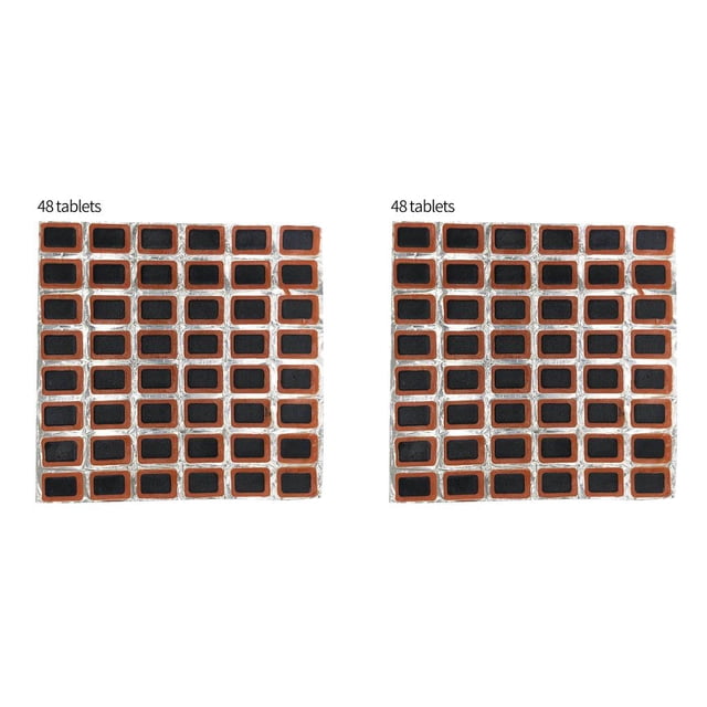 Guardoinrt 48 Pcs Patch de Réparation de Pneu Carré Coussinets de Réparation de Crevaison Outil d'Entretien Carré 2Ensemble