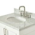thumbnail image 4 of Ariel Stafford 30.5 In. Single Oval Sink Vanity With Carrara White Marble Countertop W/1.5" Edge In White, 4 of 11