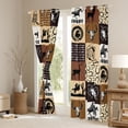thumbnail image 3 of Homewish Teens Western Cowboy Black Out Curtains,Geometric Plaid Curtains Pack of 2 (42x63 Each),Exotic Style Bedroom Curtains,Lightweight Room Decor, 3 of 6