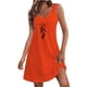 thumbnail image 1 of Vestido de Verano para Mujeres, Vestido Casual de Cuello en V sin Mangas de Impresión de Bolsillo de Moda Hecho de Poliéster Ligero para Primavera Verano, Vestido de Verano Casual, 1 of 4