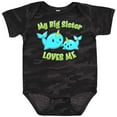 thumbnail image 3 of Inktastic My Sister Loves Me Cute Narwhal Boys or Girls Baby Bodysuit, 3 of 5