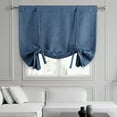 thumbnail image 5 of Exclusive Fabrics  Faux Linen Room Darkening Tie-Up Window Shade (1 Panel) 46 X 63 - Indigo, 5 of 5