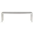 thumbnail image 5 of Modern Outdoor Bench, Silver Brushed Aluminum, 5 of 5