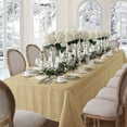 thumbnail image 2 of Newbridge Ribbon Gold Elegance Plaid 60 x 102 inch Rectangle Fabric Dining Room Party Tablecloth, 2 of 5