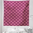 thumbnail image 1 of Vintage Tapestry, Repeating Floral Ethnic Tiles Ogee Moroccan Oriental Damask, Fabric Wall Hanging Decor for Bedroom Living Room Dorm, 5 Sizes, Dark Magenta Indigo and Peach, by Ambesonne, 1 of 1