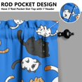 thumbnail image 5 of Kitchen Curtains 36 Inch Short - 3 Panel Set with Cute Cat Paw Pattern, Rod Pocket Window Curtain, 100% Polyester for Pet Lovers Farmhouse, Cafe, Kitchen, Bedroom, Easy Wash, 5 of 6