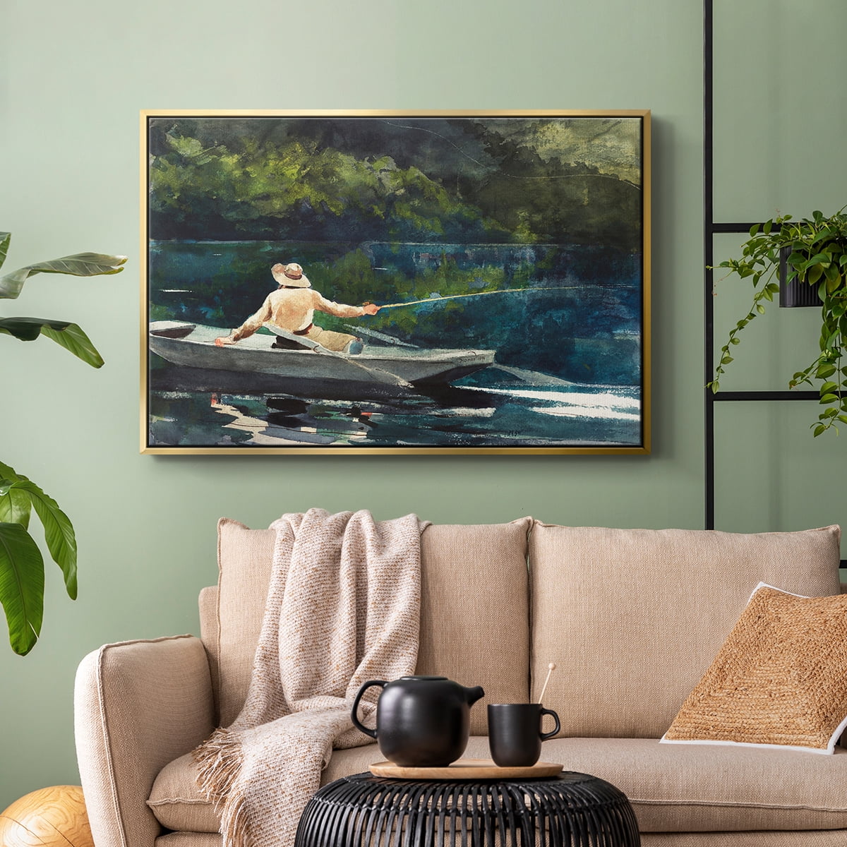 Vintage Landscape-CXXXVII By Wexford Home Framed in Gold Wood Gallery Wrapped Canvas 25 in. x 37 in.