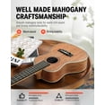 thumbnail image 4 of Ukelele Donner Soprano de madera de caoba de 21 pulgadas con kit para principiantes, 4 of 8
