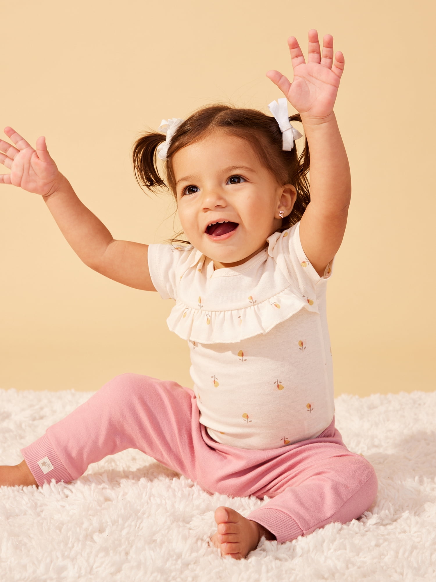 Little Star 100% Organic Cotton 5 Pack Baby Girl Bodysuit