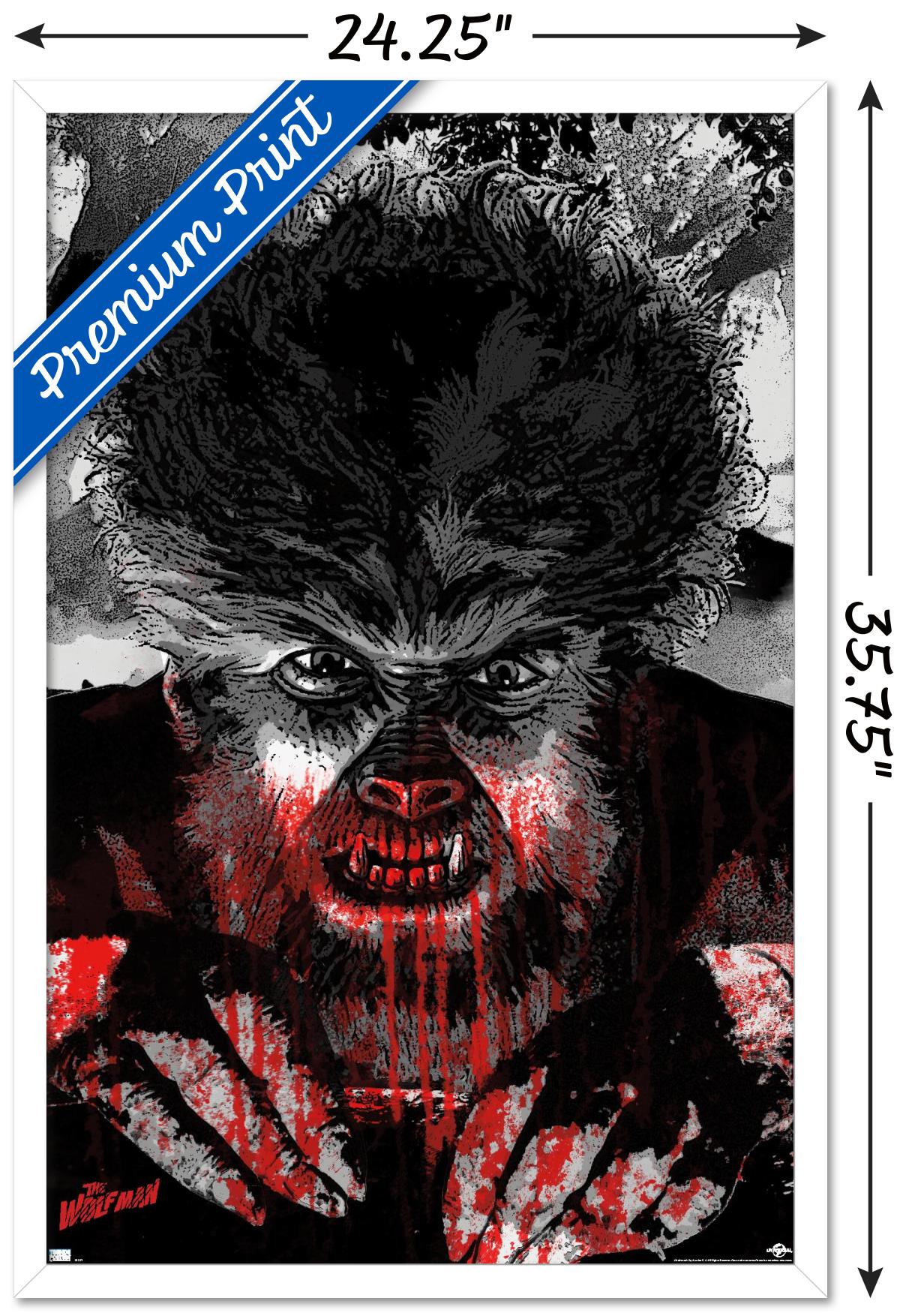 The Wolf Man - Autumn Moon Wall Poster, 22.375" x 34" Framed