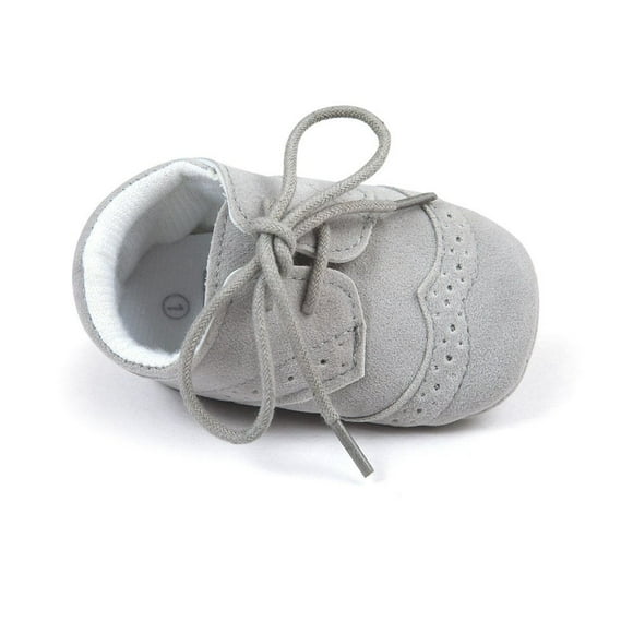 ESTAMICO Baby Boys Shoes Prewalker PU Sneakers Gray 3-6 Months