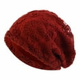 thumbnail image 2 of Riforla Women's Foldable Cooling Mesh Handmade Floral Lace Cotton Chemotherapy Hair Loss Caps Slouchy Hat Womens Hats Wine_001, 2 of 3