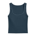 thumbnail image 4 of Women's Ribbed Tank Tops，Running Tank Tops For Women Cotton Ribbed Fitted Tank Top Scoop Neck Tank Top Sleeveless Tank Tops For Women Women Ribbed Racerback Top Workout Tank Tops, 4 of 4
