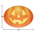 thumbnail image 2 of Party Central Disposable Pumpkin Oval Halloween Party Plates - 14" - Club Pack of 12, 2 of 2