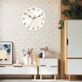 thumbnail image 2 of Wall Clock Tropical Palm Trees Clocks PVC Silent Non-Ticking Battery Operated Decorative Cream Linen Coastal Round Clock for Home Living Room Kitchen Bedroom Office School Wall Decor 14 Inch, 2 of 9