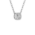 thumbnail image 3 of ARAIYA FINE JEWELRY 10K White Gold Cushion cut Lab Grown Diamond Solitaire Pendant with Silver Paper Clip Chain Necklace (1/3 cttw, D-F Color, VS1 Clarity) 18", 3 of 6