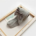 thumbnail image 5 of PINQI Baby Activewear Joggers Toddler Kids Girls Cotton Bow Leggings Knitted Pantihose Stretchy Basic Full Length Pants Pantyhose for Spring Autumn Stocking(Grey,12-24 Months), 5 of 7