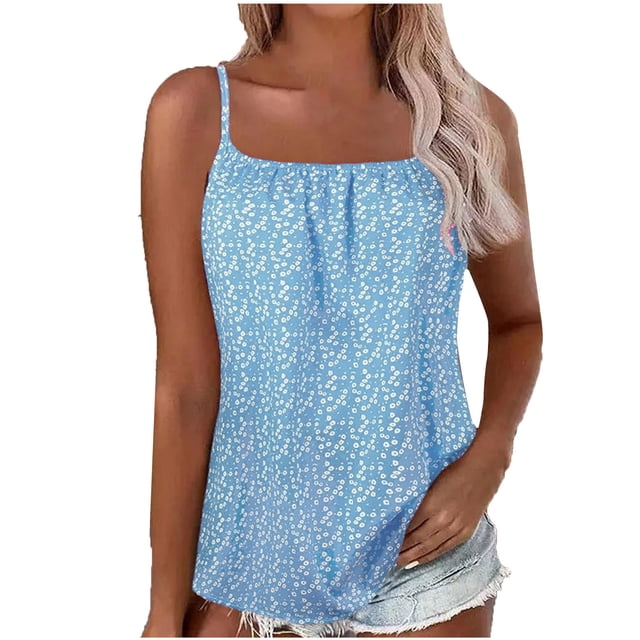 Débardeurs Femmes, Mode Femmes Décontracté Sans Manches Imprimé Col Rond Haut Camisole Blouse