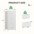 thumbnail image 6 of Dresser for Bedroom, Storage Drawers, Skinny Fabric Storage Tower with 4 Drawers, 6 of 9