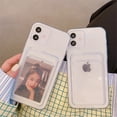 thumbnail image 2 of listo stock carcasa para iphone 13 12 11 pro max 13 12 mini se2020 x xr xs max 8 7 6 6s plus paquete de tarjeta transparente poner fotos caso del teléfono anti-caída cubierta protectora, 2 of 4