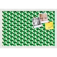 thumbnail image 2 of PinPix 24x16 inch Cork Bulletin Board. This Decorative Framed Pin Board Comes with BAUS Green Beige Design and Satin White Frame. Ideal for Home, Office Decor or School (PinPix-1531), 2 of 7