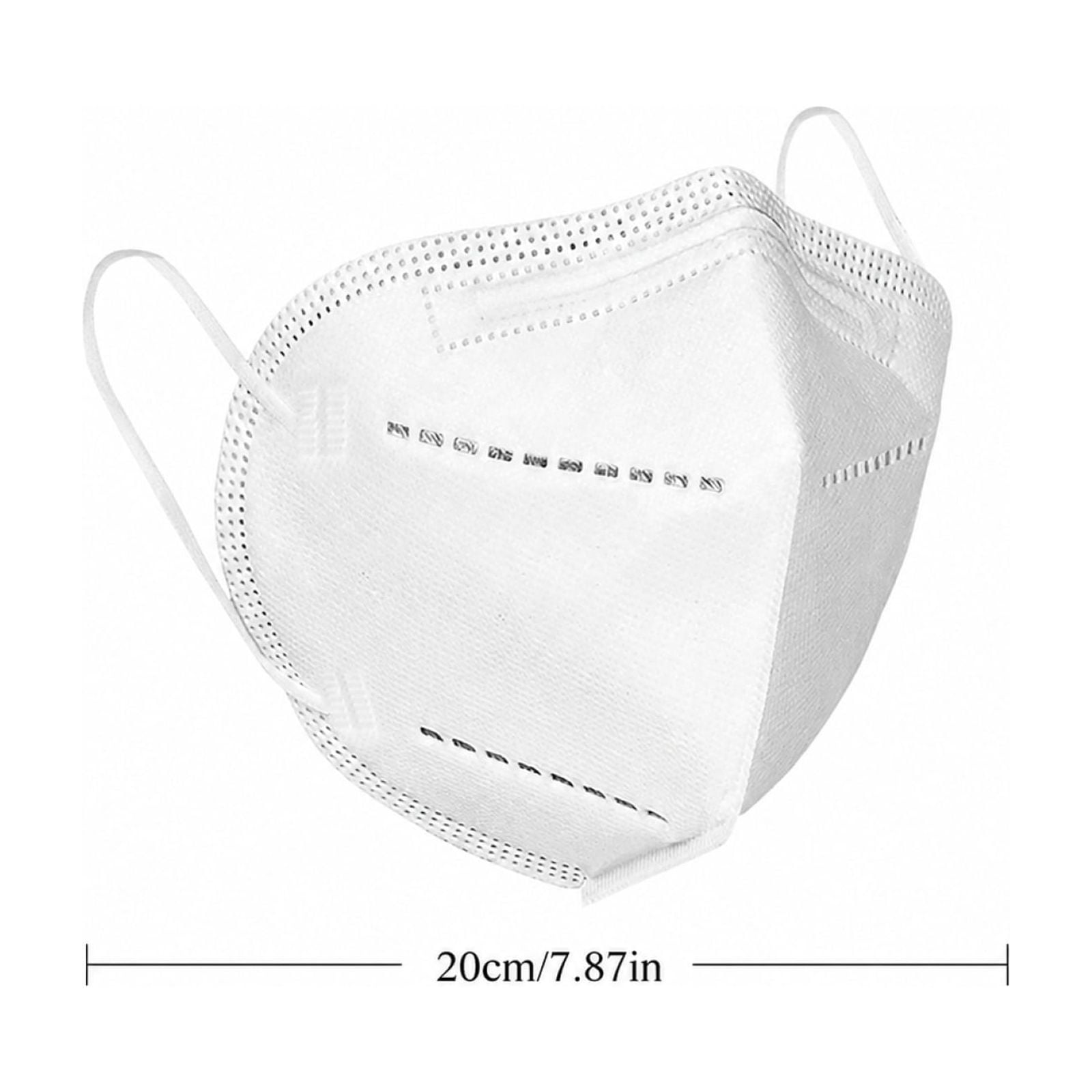 GIPQJK 50pc N95 Masks for Adults KN95 Face Mask 5-Ply Breathable Filter Efficiency≥95% Protective Cup Dust Safety Masks Against PM2.5 White Elastic Ear-Loops
