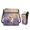 Lavender Corgi, variant on FUIALDOLG Women's Crossbody Handbags with Glasses Case 2 Piece Set Lightweight PU Leather Cross Body Purse Key Credit Card Sunglasses Holder Lavender Corgi Print Satchel with Adjustable Strap