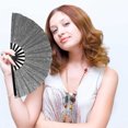 thumbnail image 6 of Large Holographic Folding Hand Fan, Folding Hand Wave Fan, Clap Fans For Line Dancing, Foldable Craft Holding Laser Colors Hand Fan, For Line Dancing,Party, Dance Enthusiasts Gift, 6 of 6