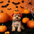 thumbnail image 5 of Qocolcyl Adjustable Halloween Dog Cat Hat, Soft Breathable Orange Pumpkin Mesh Party Costume, Cute Festive Cosplay Photo Accessory, Comfortable Pet Headwear for Indoor Outdoor Halloween Decorations, 5 of 6