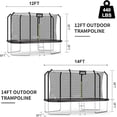 thumbnail image 7 of AOTOB 14x8ft Large Rectangle Trampoline for Kids and Adults,Big Outdoor Trampoline with Enclosure Net - Supports Up to 440 lbs,Birthday Party Gifts,Black, 7 of 7